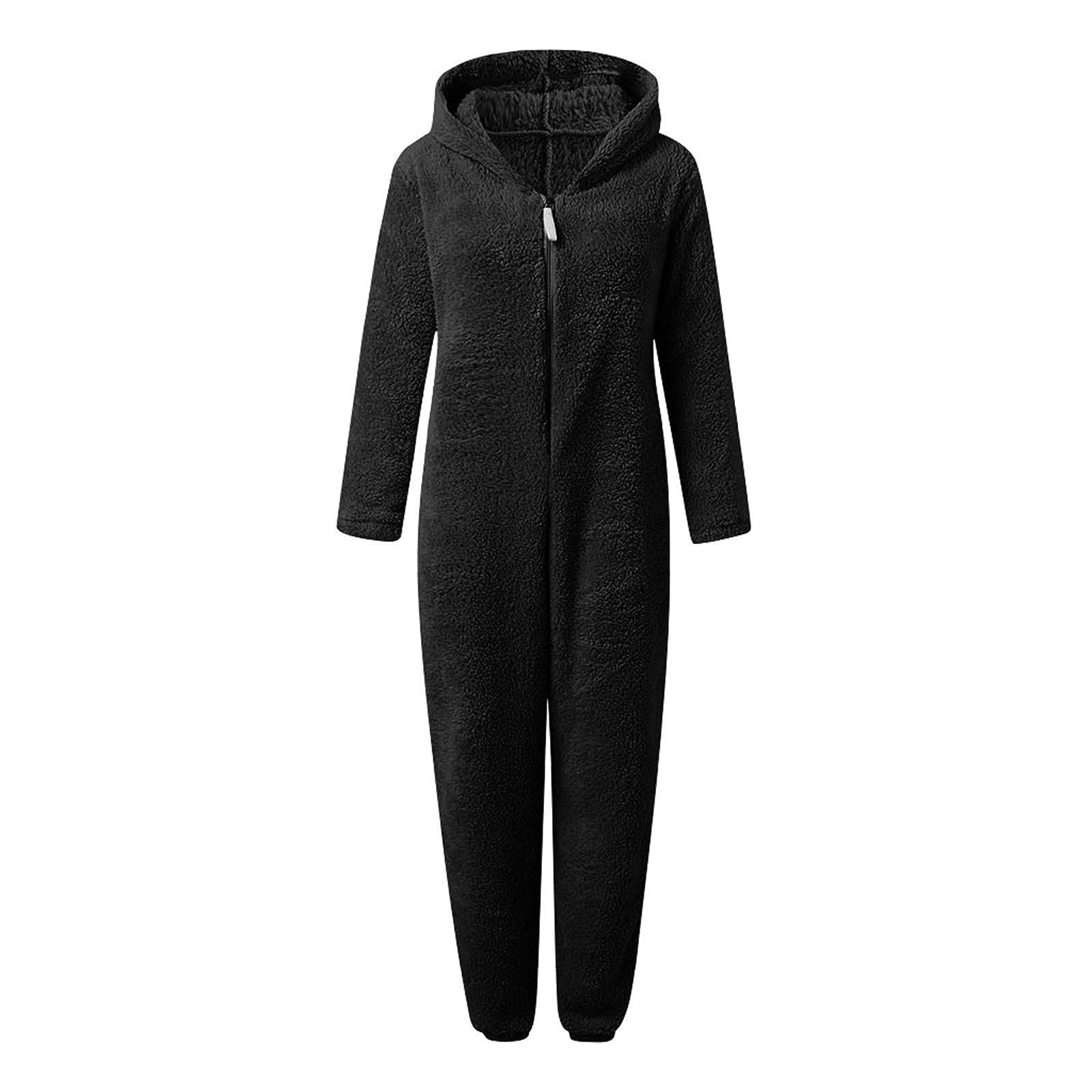 Oglccg Fluffy Onesies For Women Ladies Fleece Pyjamas Hooded