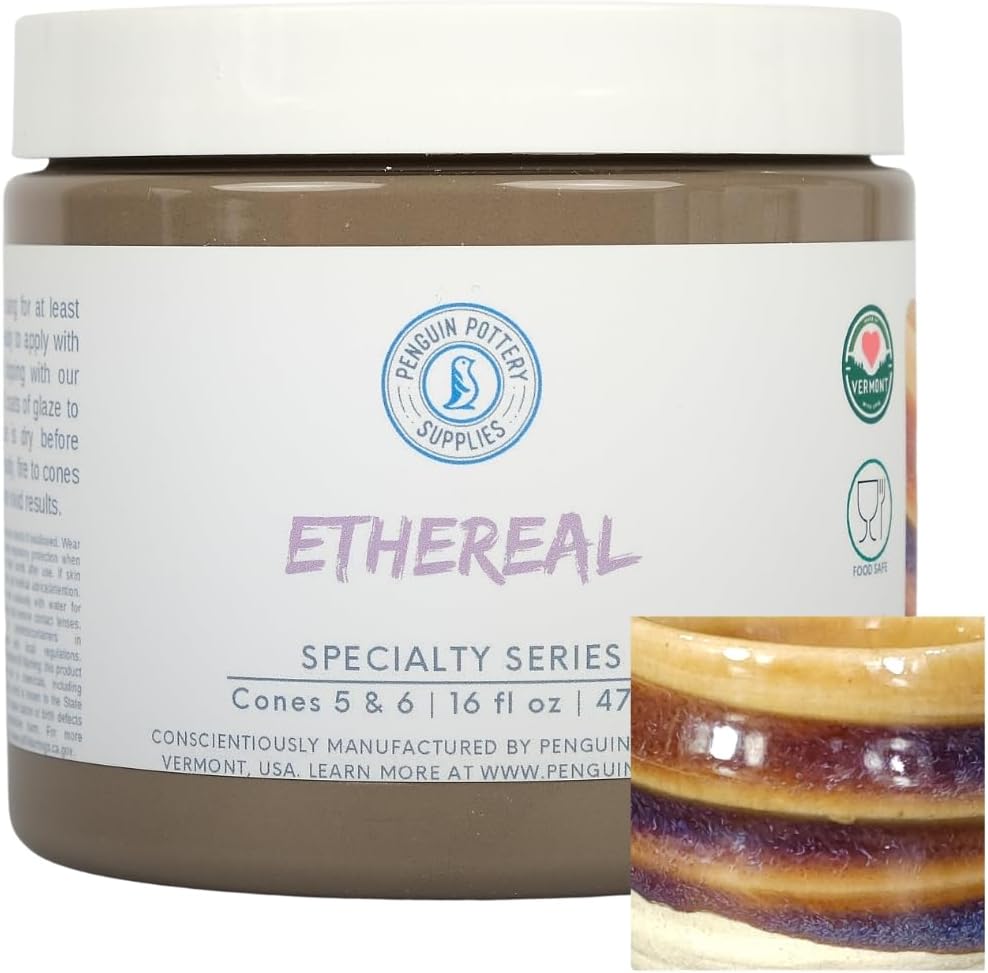 Specialty Series - Ethereal - Mid High Fire Glaze Cone 5 Cone 6 for Mid High Fire Clay - Ceramic Glaze Pottery (1 Pint | 16 oz | 473 ml)