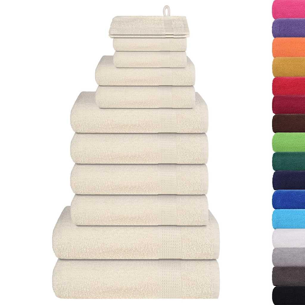 Generico Set Asciugamani 12 pz FROGN Crema 100% Cotone,Casa e Giardino,Biancheria,Teli per Bagno,Asciugamani-137109