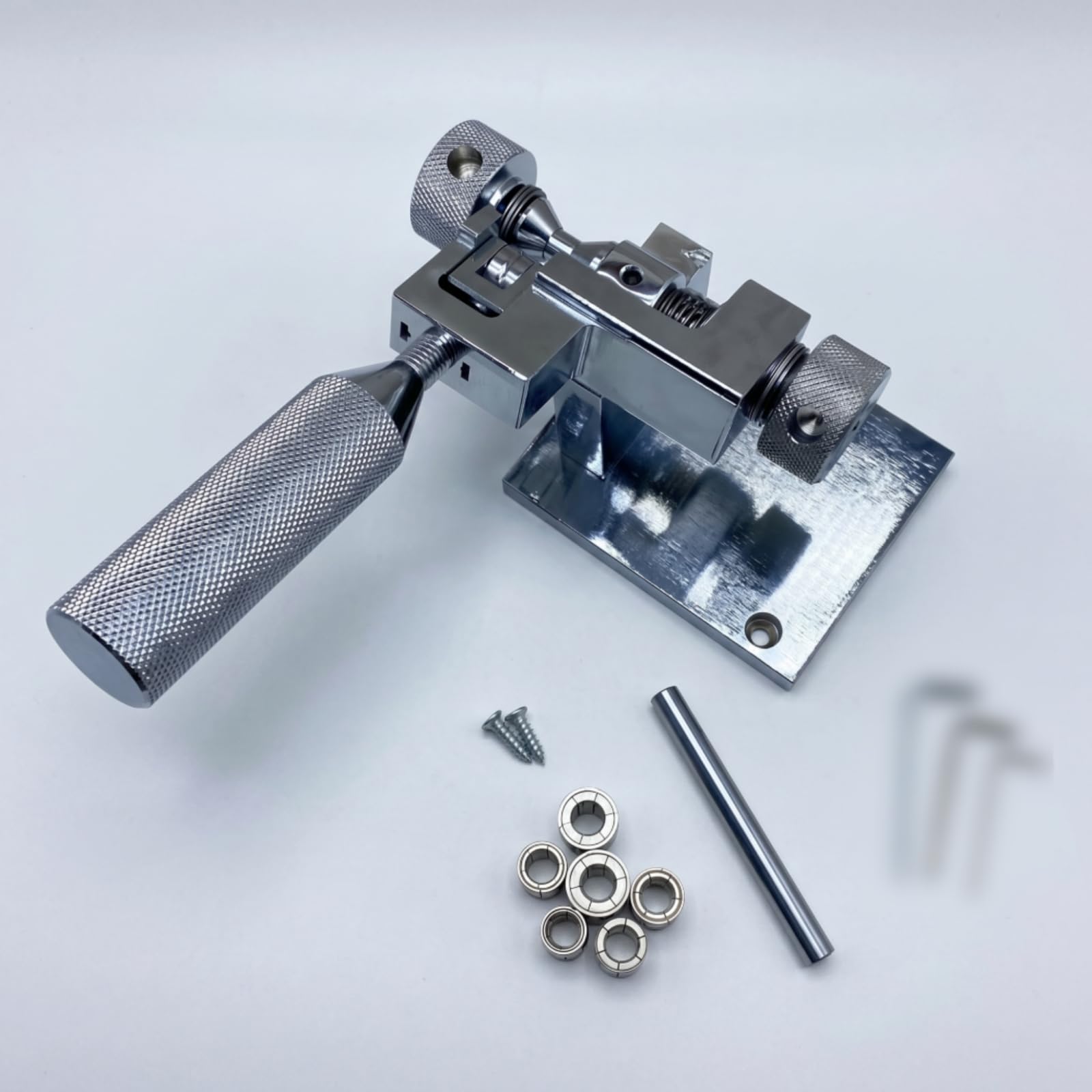 Manualer Ringexpander Ringdehner Ringspanner Ringsizer aus Massivem Stahl mit Schraubtrieb Und Stabiler Säule Inklusive Basisplatte mit Bohrungen für Atelier Schmuckfertigung Reparaturservice