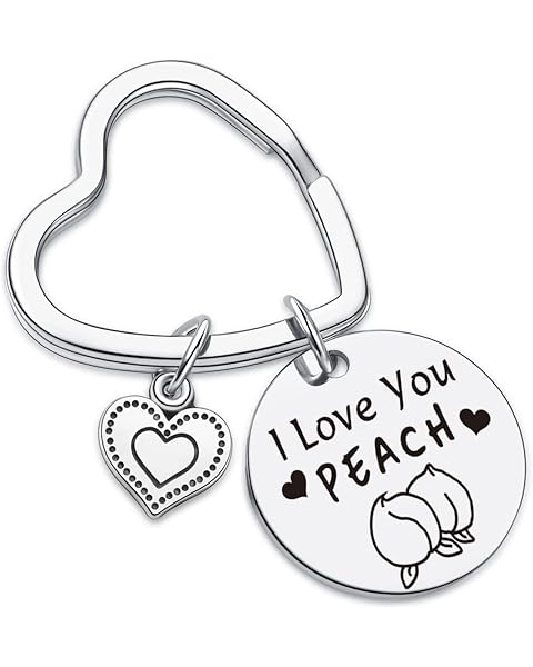 7RVZM Peach Keychain Peach Lover Jewelry TV Show Inspired Gift Friendship Keychain Mom Jewelry
