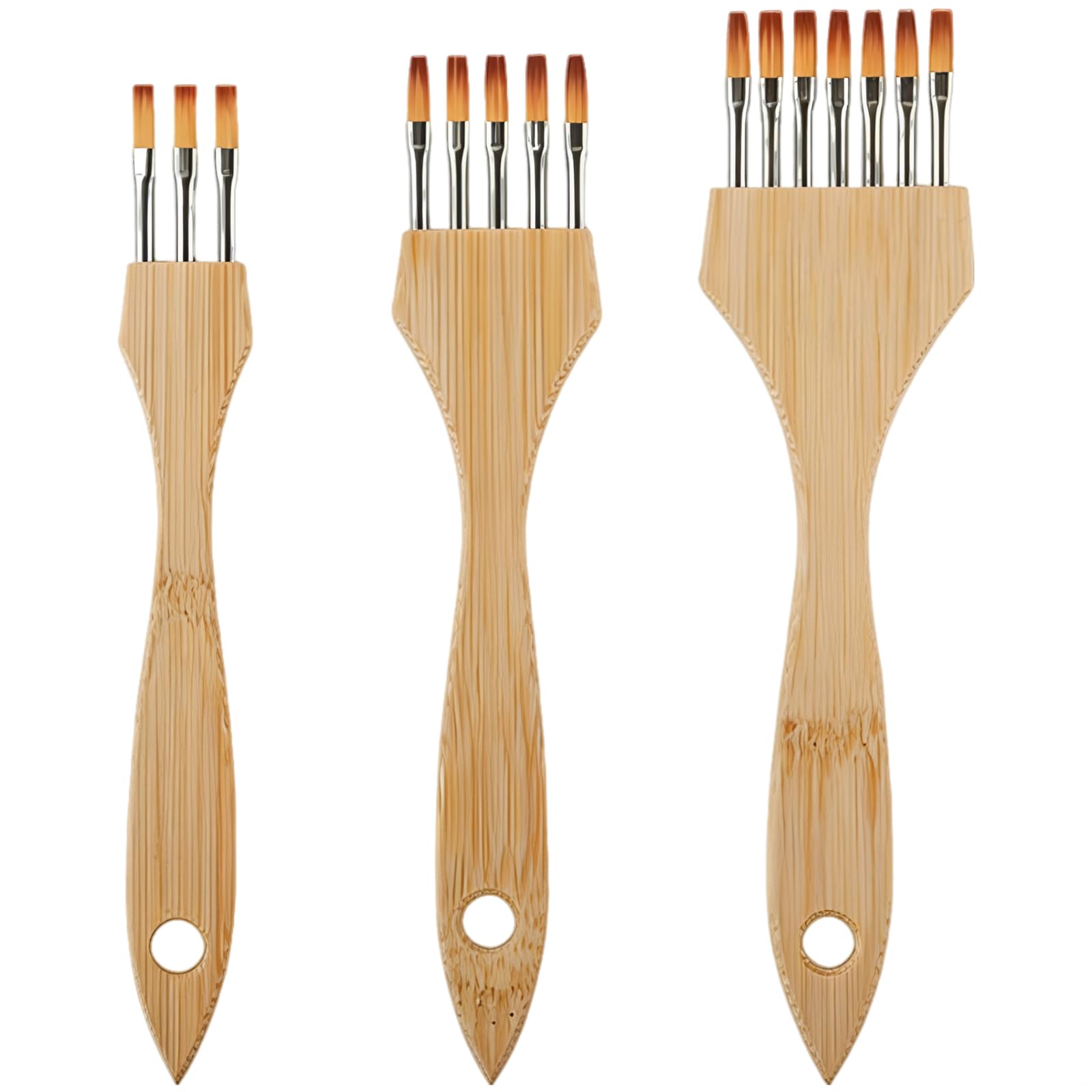 Pinceaux en nylon Surikomi à poils fermes et manche en bois pour peinture de texture