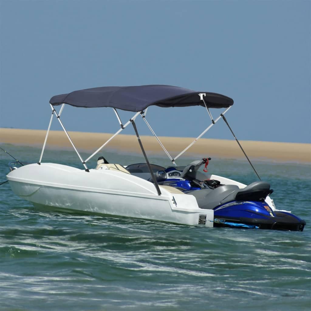 vidaXL Toit Bimini à 4 arceaux parois latérales 243x(230-244) x137 cm