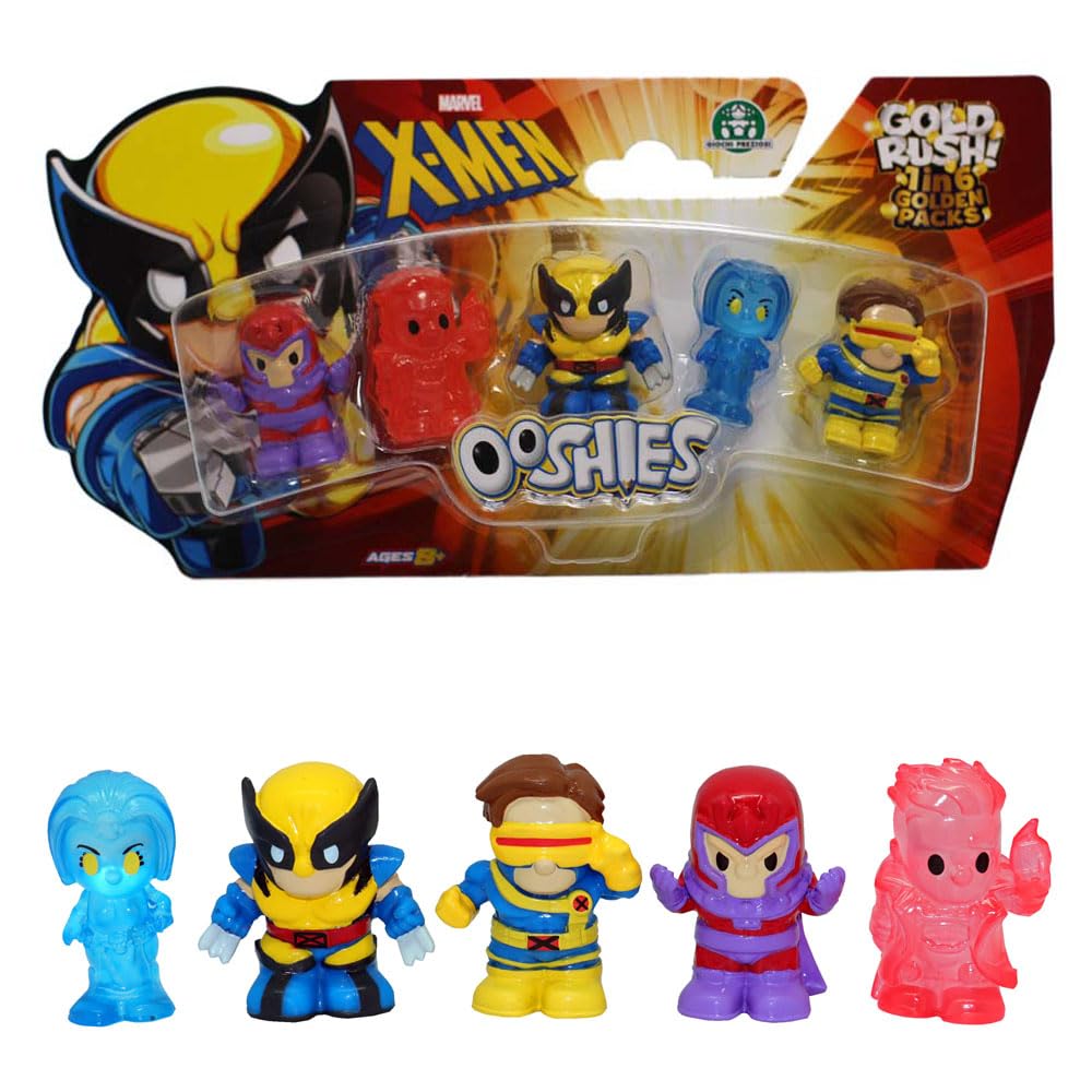 Ooshies X-Men 5 Pack Pencil Toppers - Marvel Collectable Figures
