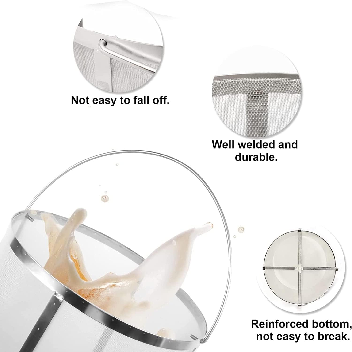 Wine Brewing Filter and Bar Tool Filter Bag are Suitable for Brewing and Filtering of Self-Made Teapot with Jelly and Jam,35cm