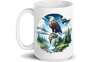 Eagle 15oz Forest Scene Ceramic Coffee Mug