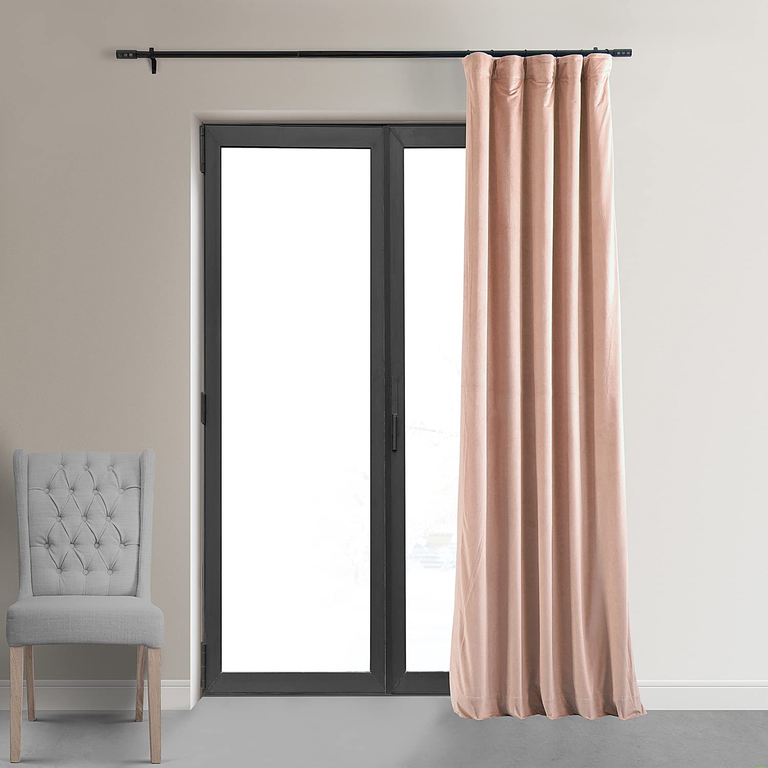 HPD Half Price Drapes Signature Velvet Thermal Blackout Curtains for Living Room 108 Inch Long (1 Panel) Rod Pocket Insulated Blackout Curtains for Bedroom Window Curtains 50W x 108L - Image 2