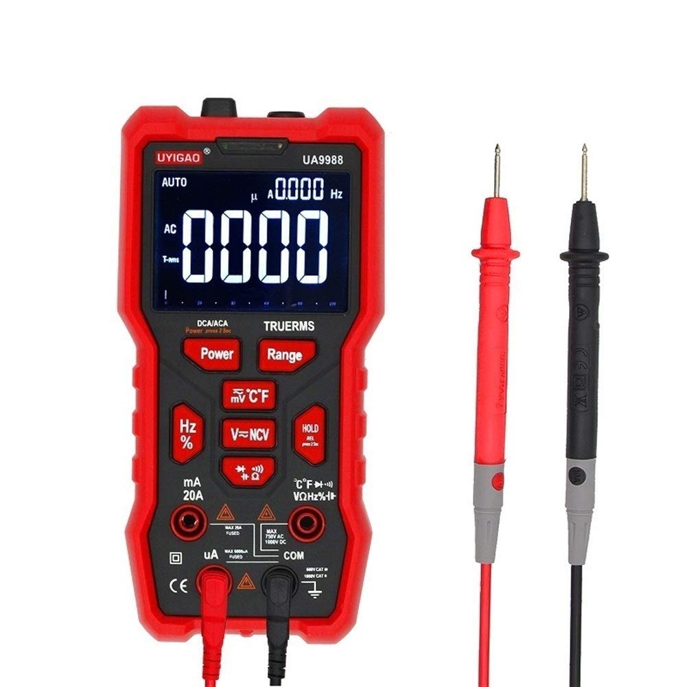 Lifyn2 Measuring Instrument 3 in 1 Intelligent Button Multimeter High Precision Digital Universal Meter Digital Display Electrical Appliance Repair UA9988