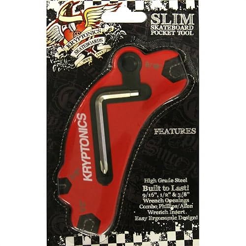 Kryptonics Skateboard Pocket Tool - Slim Design, Durable Multi-Tool with