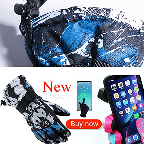 Gants de ski imperméables et gants snowboard thermique mixte