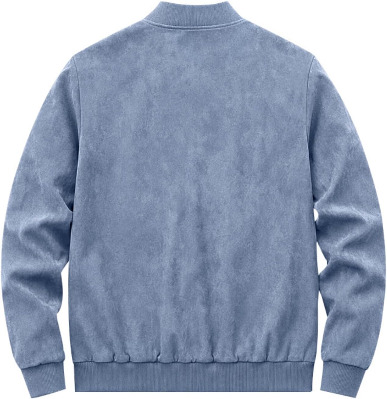 Mens Suede Bomber Jackets Casual Zip Up Lightweight Fall Coats