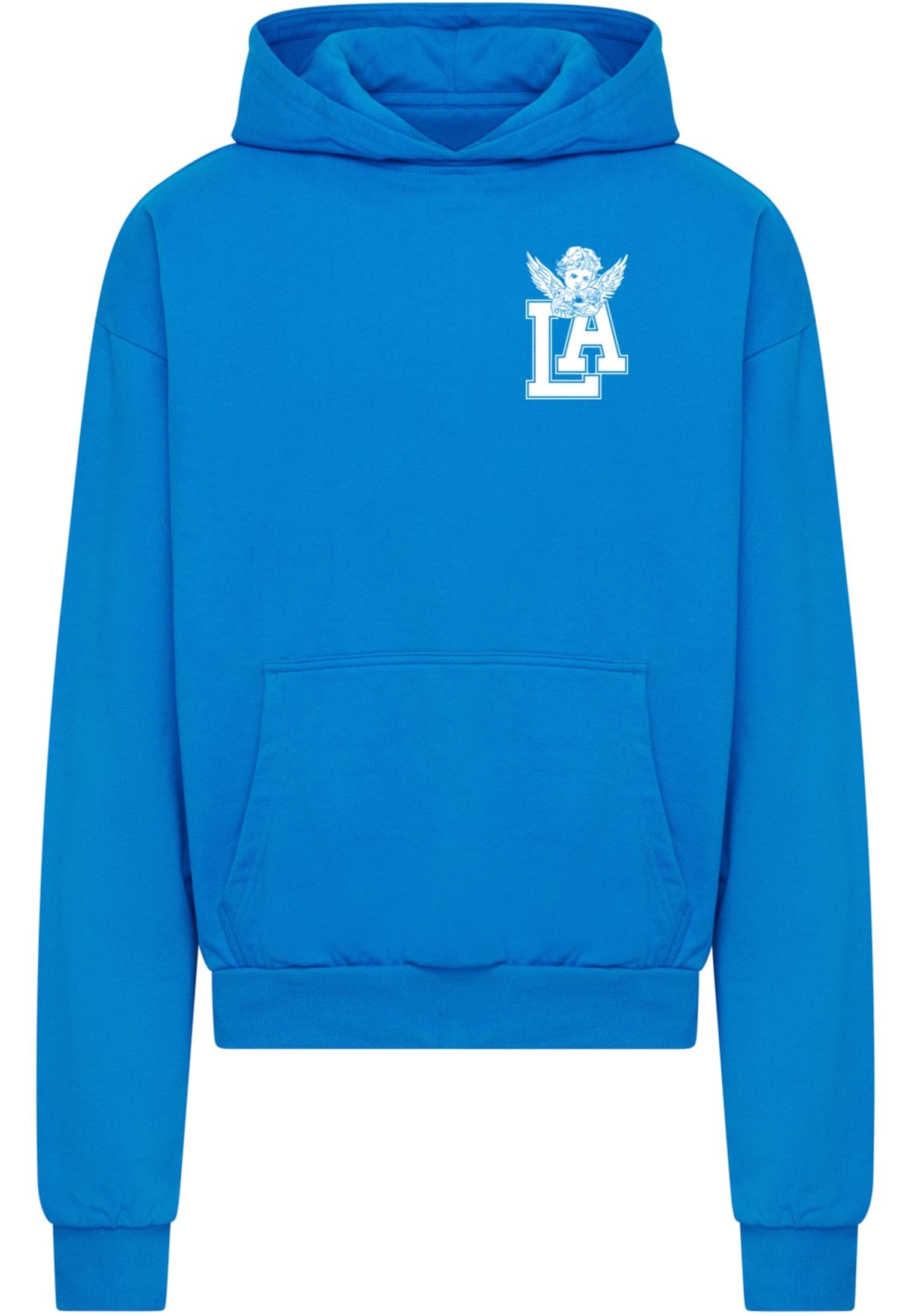 Mister Tee Męska bluza z kapturem LA Wings Heavy Cotton Box – Oversize Hoodie z bawełny w modnym stylu Streetwear z nadrukiem z przodu i z tyłu, na co dzień i w czasie wolnym
