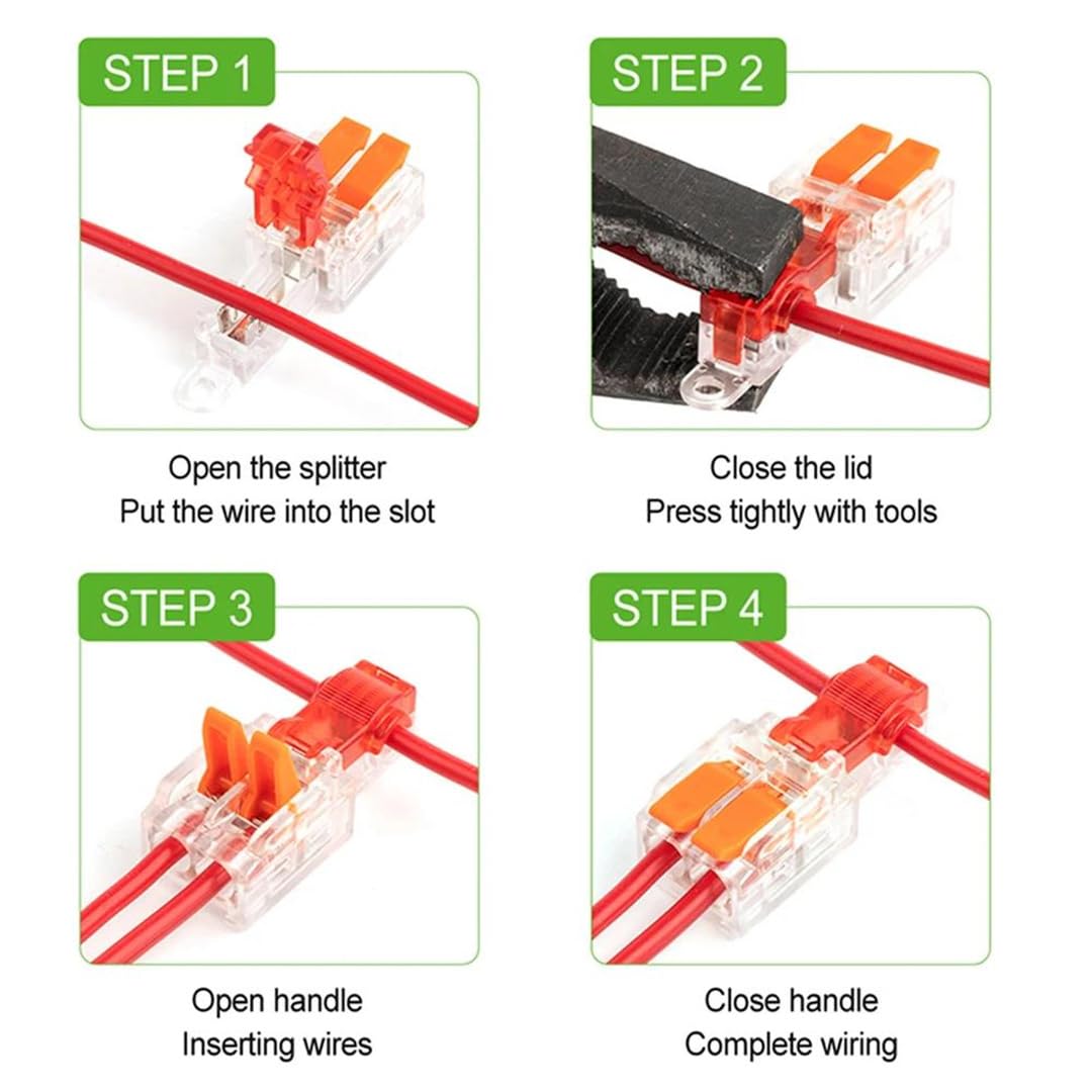 T-Type Stripping Wiring Connector with Fixing Hole Quick Branch Splice Junction Lever Wire Connector