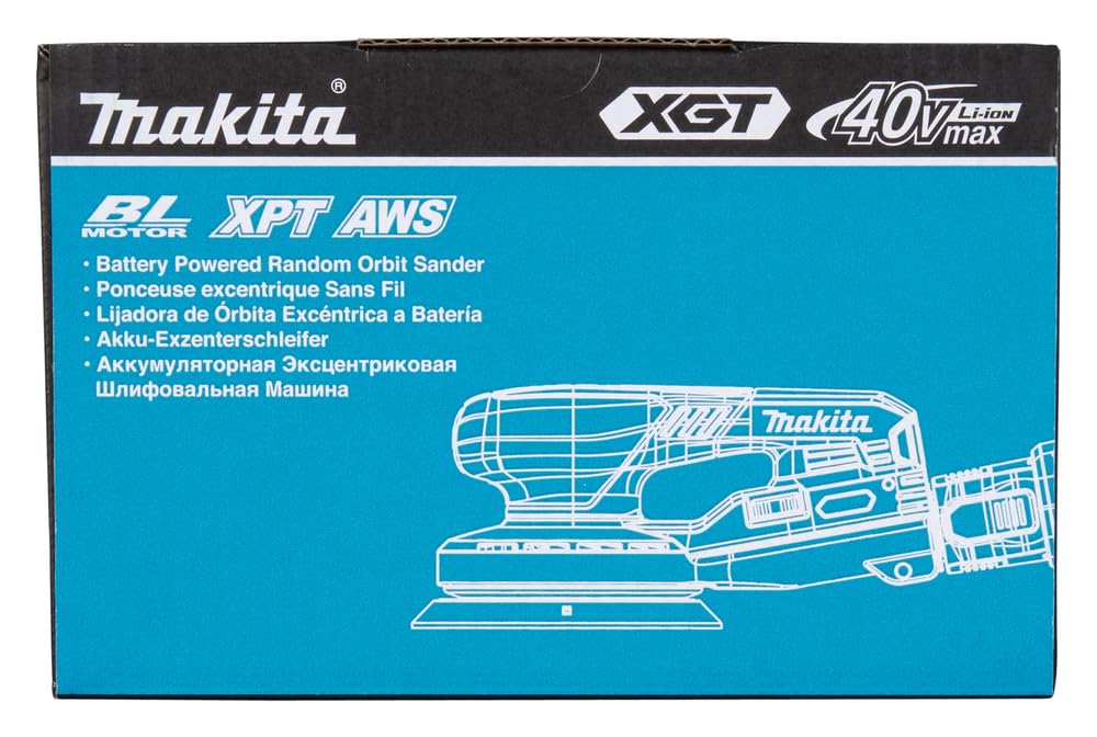 Makita BO004CGZ 40V Max Li-ion XGT 150mm Lijadora orbital aleatoria sin escobillas, baterías y cargador no incluidos