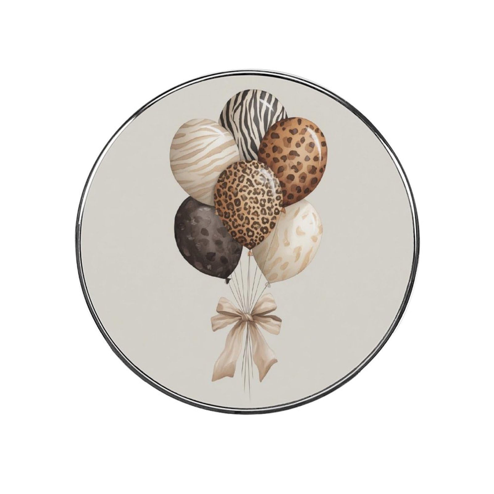 Balloon Cluster Zebra Leopard Stripe Print Fridge Magnets DIY Art Round Magnetic Refrigerator Sticker for Home Kitchen Car Garage Decor