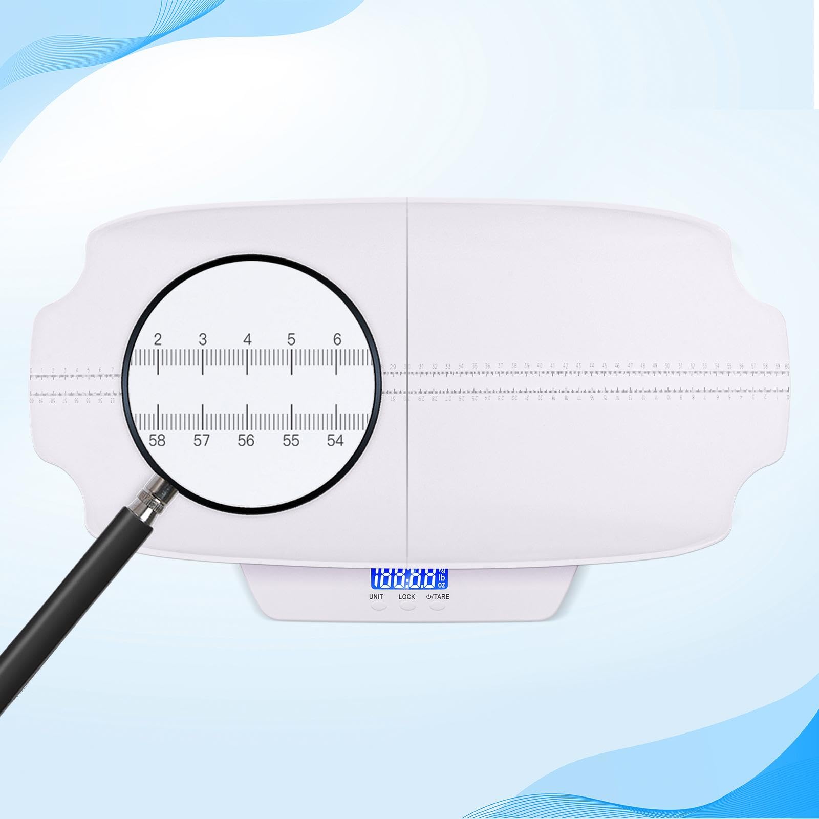 Yajuyi Bilancia Digitale Elettronica con Display per Neonati, per Negozi di Animali E Piscine