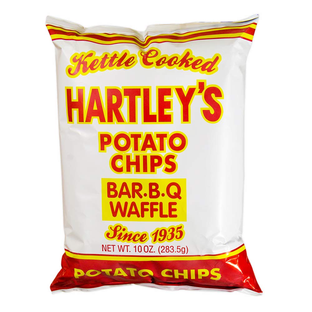 Hartley's Kettle Cooked Potato Chips BAR-B-Q WAFFLE 7.5 OZ 3 Bags