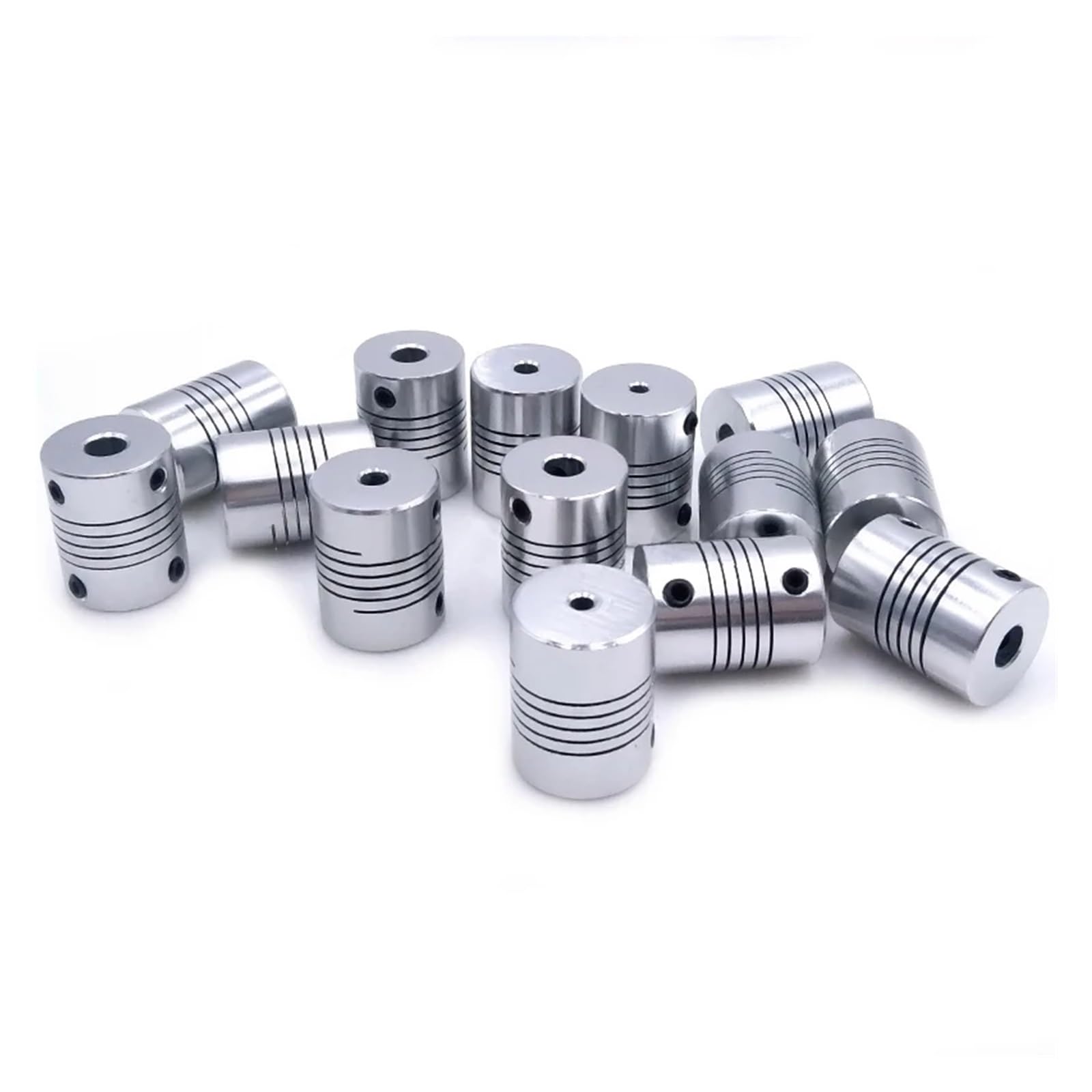 5 acopladores de eje de mandíbula flexible de aluminio 5-6 D19 x L25, 5, 8, 6,35 mm, 8 mm, 10 mm, CNC, acoplador de arranque electrónico paso a paso