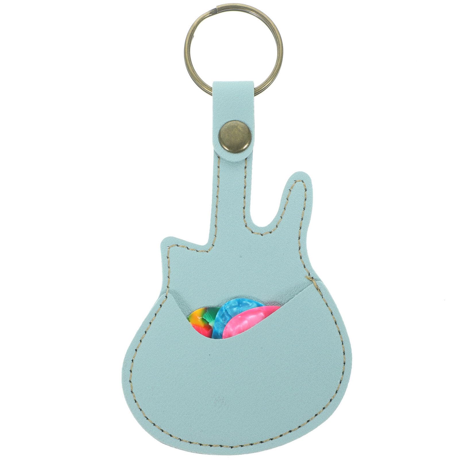 2 Estuches Organizadores Para Púas De Guitarra - PU Compacto, Portátil, Caben Hasta 12 Púas, Para Guitarra Eléctrica, Acústica, Bajo Y Ukelele (9x8x1.6 Cm)