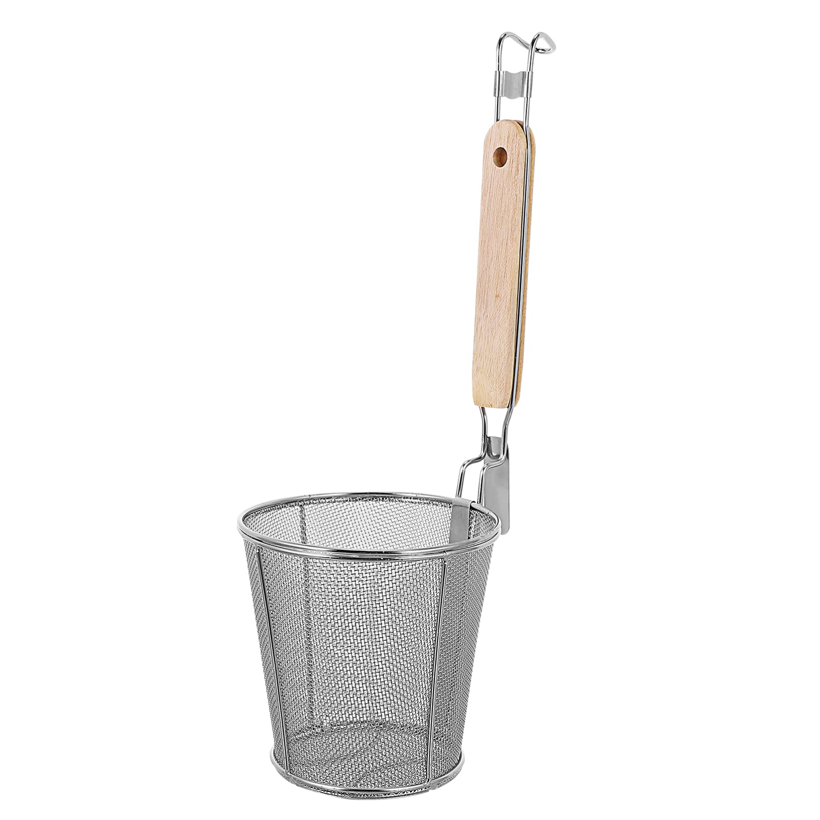 HEMOTON Cuillère Écumoire En Acier Inoxydable Avec Poignée En Bois Passoire Profonde Pour Nouilles Et Pâtes Ustensile De Cuisine Pratique Pour Famille Et Restaurant Lot De 3
