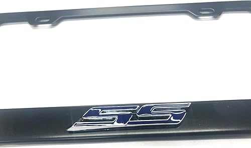 Miniatura 9 de Soporte para placa de matrícula con emblema de Camaro SS negro 3D de acero inoxidable para Chevy Camaro (2 blanco)