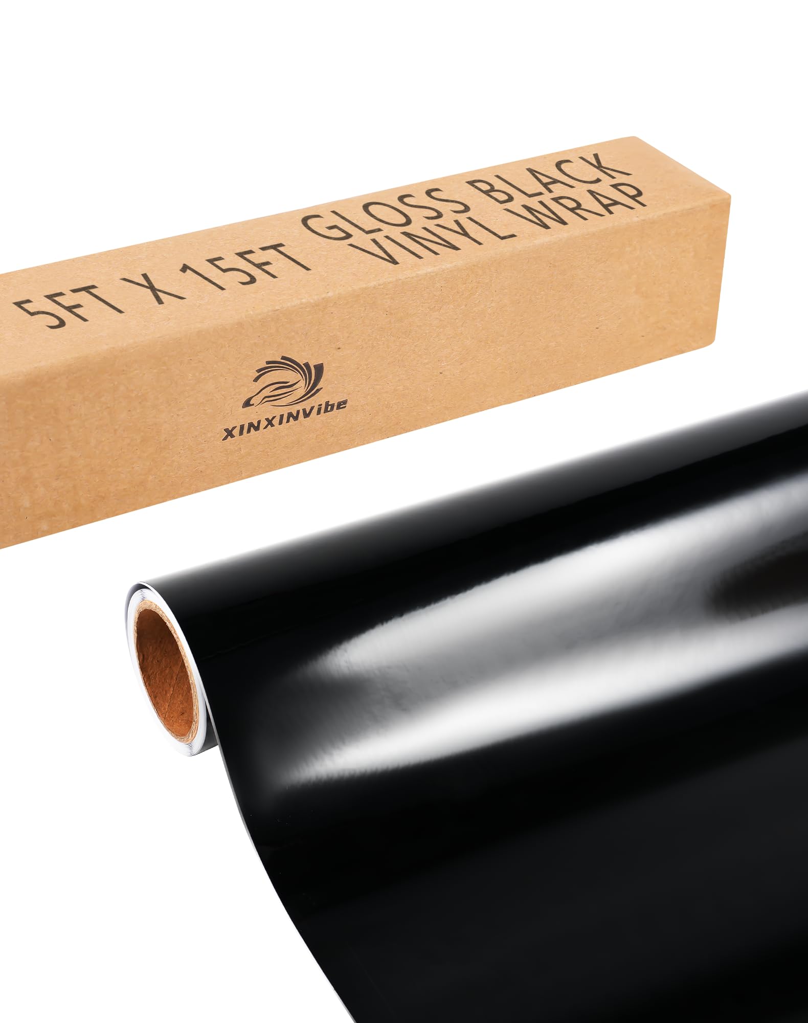 XINXINVibe Gloss Black Vinyl Wrap Roll