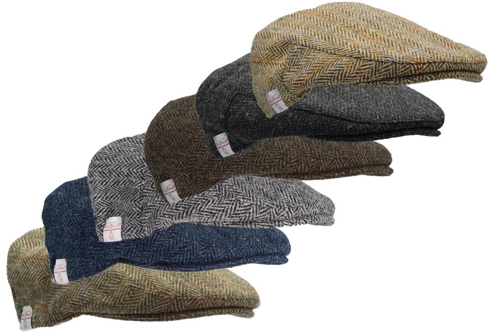 WALKER AND HAWKES - Cappello Piatto Harris Tweed Oakmoor