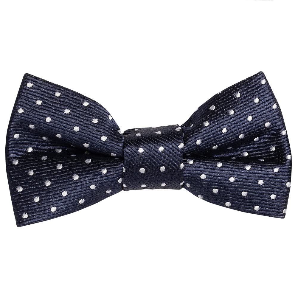 TIES R US Pre Tied Navy Polka Dot Boys Bow Tie Age 18 Months -3 Years