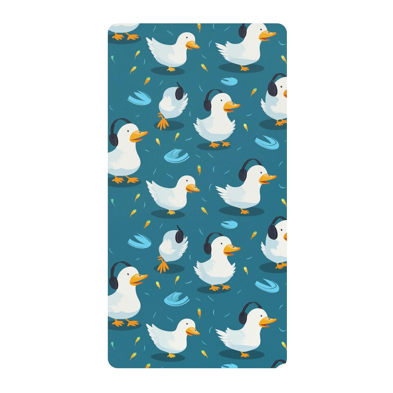 Listen Music Drap-housse pour berceau de bébé Motif canard 71,1 x 132,1 cm