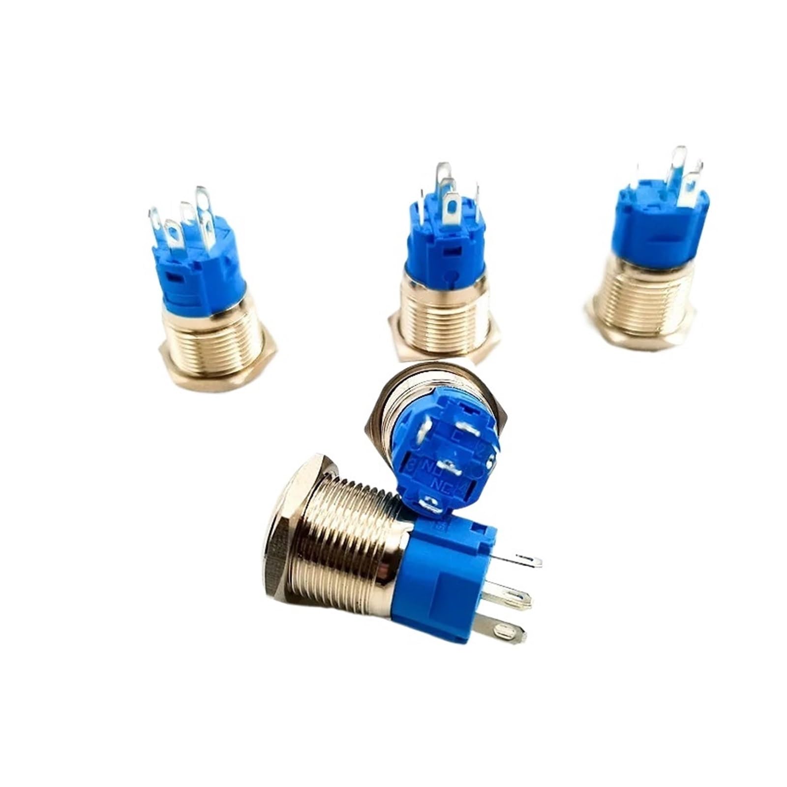 Interruptor estanco de metal 16mm con LED de 220V y cabeza alta reforzada