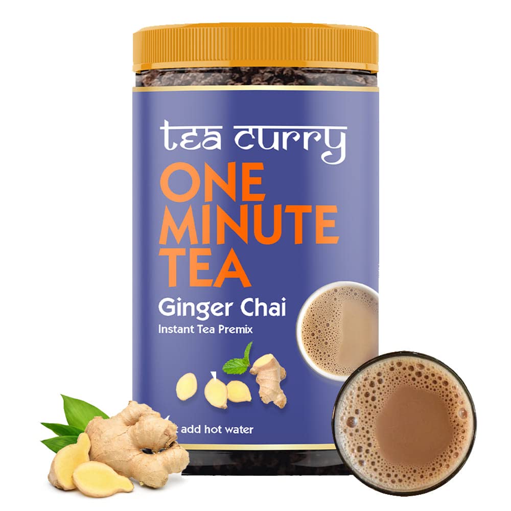 Adrak Instant Tea Premix (140 Gram) - Ginger Premix Tea ready in 10 Seconds | Premium Ginger Chai with Assam Black Tea and Real Adrak | Ginger Tea