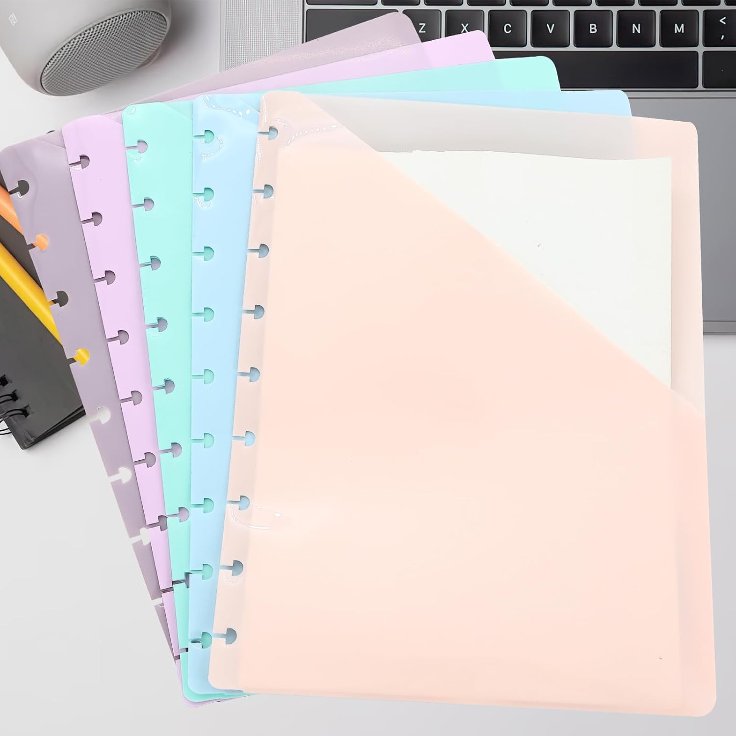 ポケット付きディスクバウンドディバイダー 9.5 x 9.7インチ プラスチックインデックスディバイダー ラベル付き 割引 5色 バインダ  ディスクバウンドポケットディバイダー 8.5 x 11インチ タブと ポケット付きディスクバウンドディバイダー 9.5 x 9.7インチ プラスチックインデックスディバイダー ラベル付き 5色 バインダ