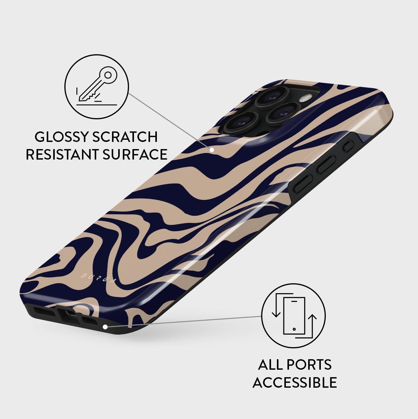Amazon.co.jp: BURGA ユニセックス 携帯電話ケース iPhone 15 Pro用