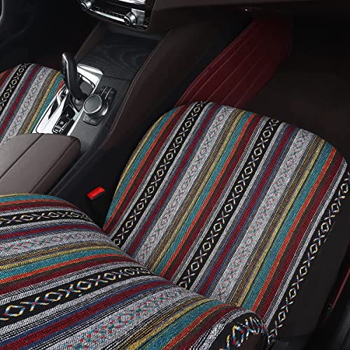 Baja Seat Covers For Car Seats Full Set,Tribal, Heavy Duty Blanket Cloth, Auto Seat Protector,Multicolor (5 Seats) #TOP4