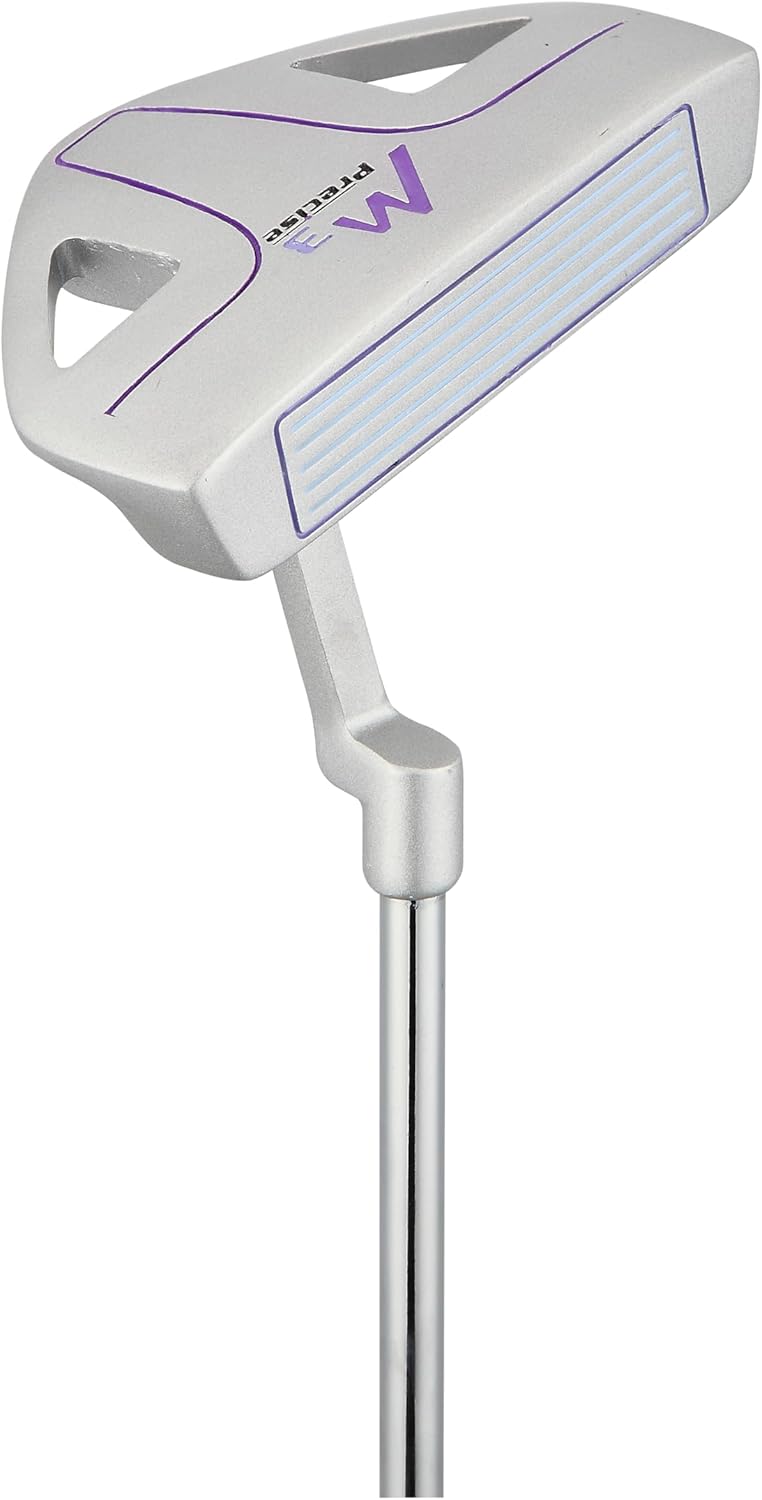 Precise M3 Women's Right Handed Complete Golf Club Set Includes 12* Driver, 3 Wood, 21* Hybrid, 7-9 Irons, Pitching Wedge, Putter, Deluxe Stand Bag & 3 Headcovers, Stylish Purple, Tall Ladies