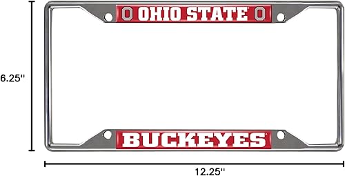 Vista 27 de FANMATS Marco de matrícula de metal cromado NCAA