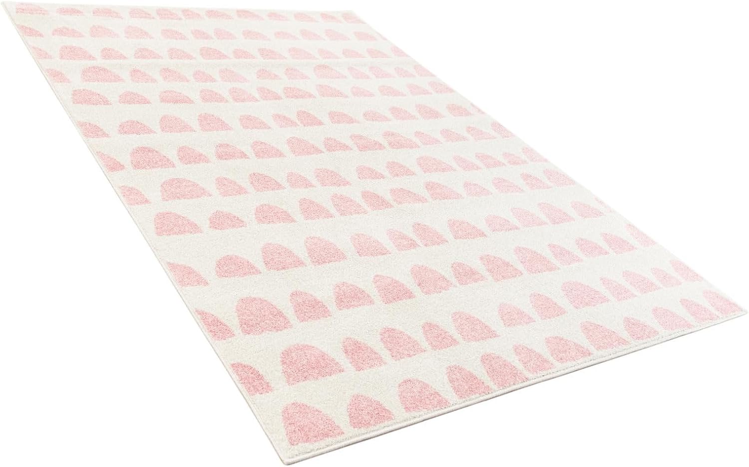 Rugs.com Whimsy Kids Collection Rug – 5x8 Ivory and Pink Medium-Pile Rug Perfect for Bedrooms, Dining Rooms, Living Rooms