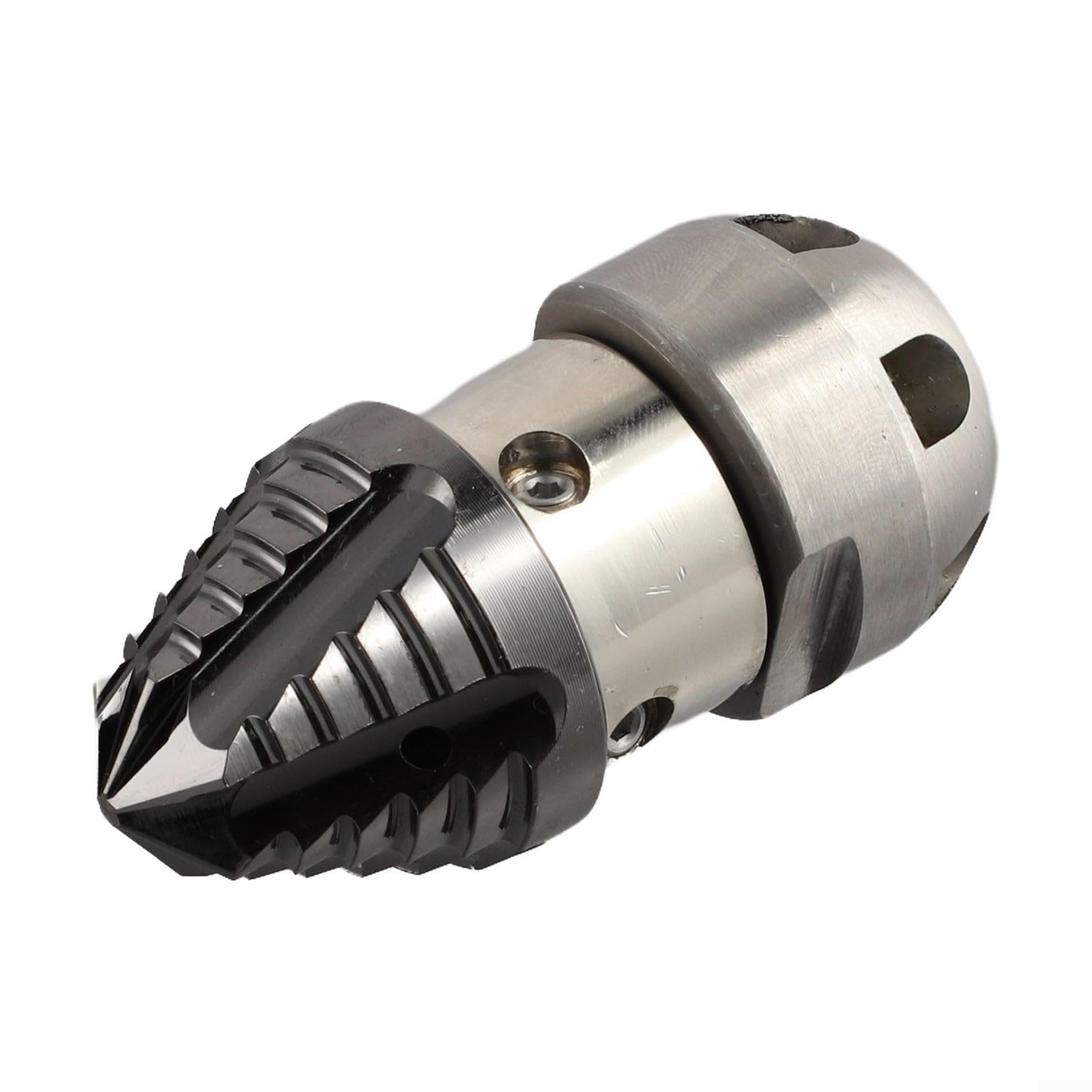 Boquilla de limpieza de drenaje de alta presión de acero inoxidable, construida para una eliminación eficaz de obstrucciones y restauración de flujo de residuos (40 l/min, 150 kg)