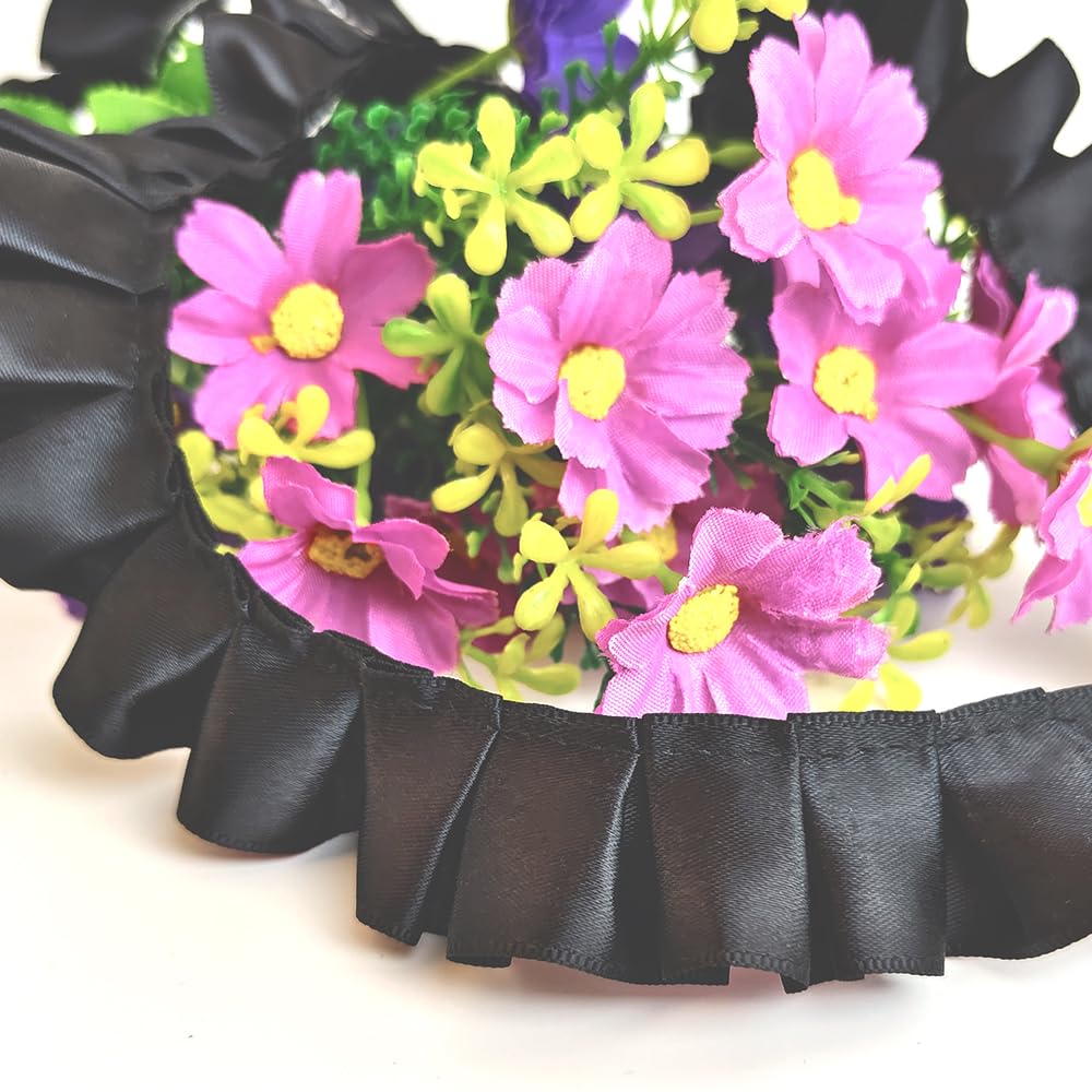 Amazon.com: Kuasting 10 Yards Satin Ruffle Trim Fabric Trims 1