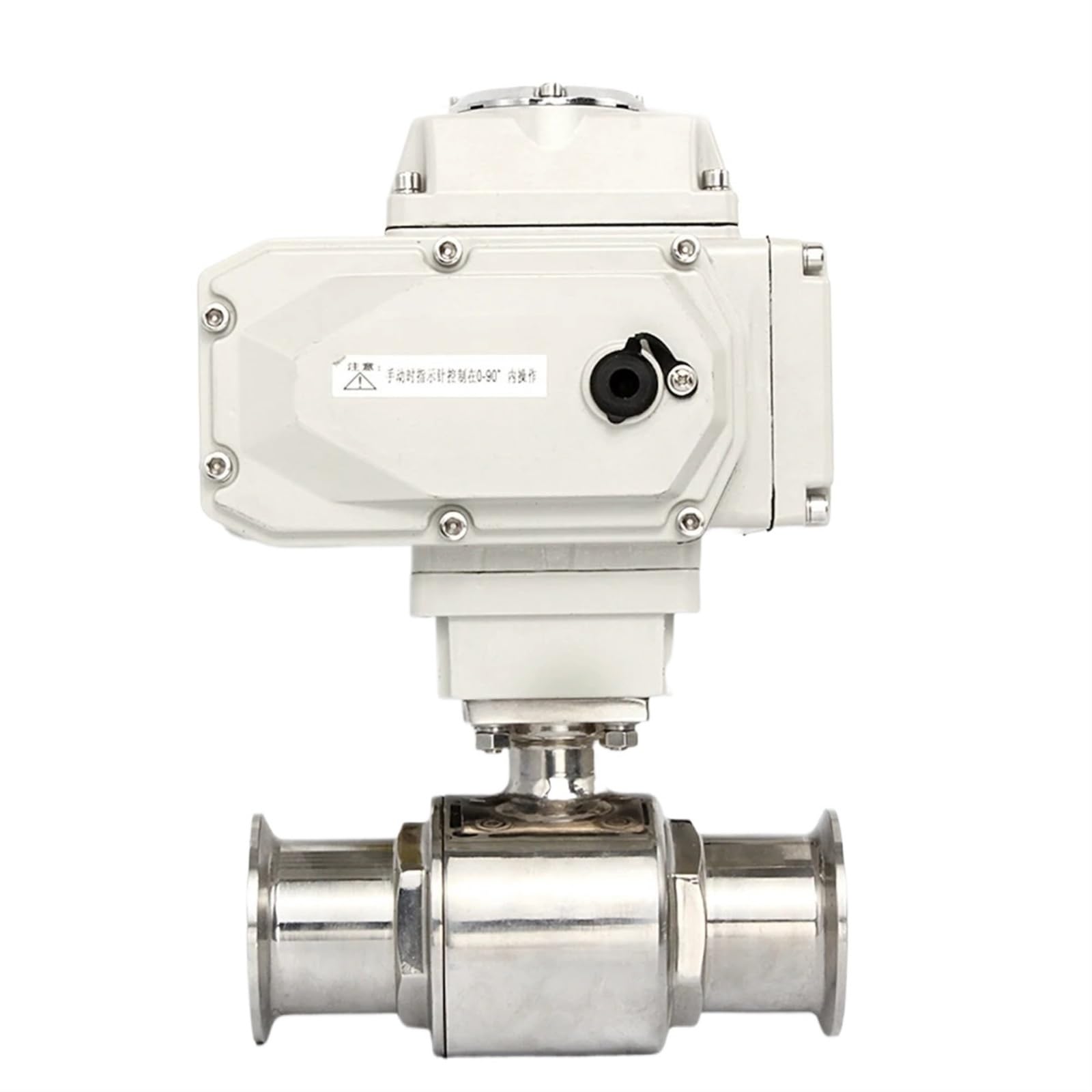 Robinet à bille électrique en acier inoxydable de qualité sanitaire 51mm tension 12VDC