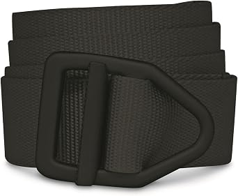 Bison Designs 38mm Wide Light Duty Belt with Black Buckle Black, 46-Inch Maximum Waist/X-Large