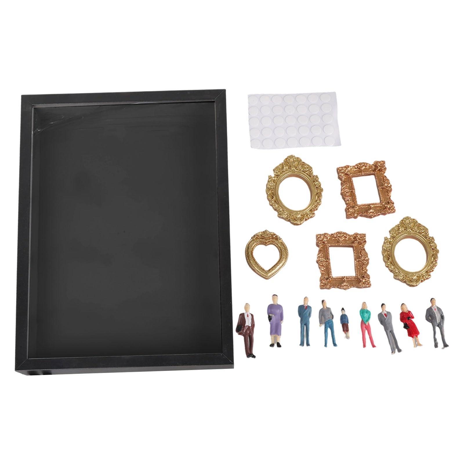 our fave Family Memory Frame Set Miniature Museums with Lights and Tiny Accessories Creative Photo Box Miniature Display Case with Optional Lighting & Figurines for Memories