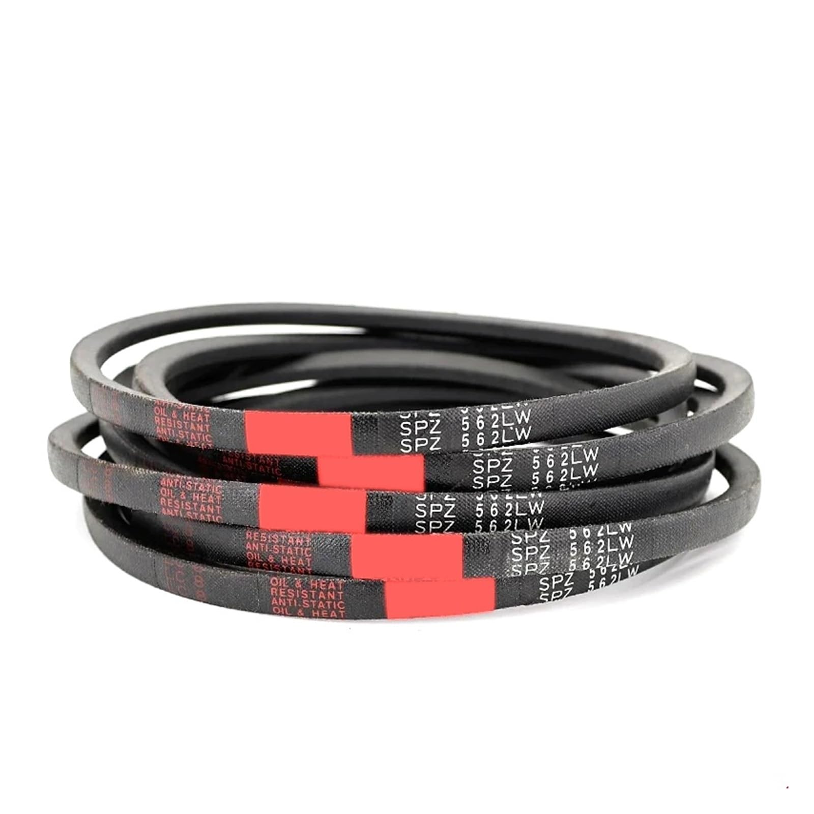 Cinghia trapezoidale stretta da SPZ487 a SPZ600LW, per macchine a motore, rulli trasportatori per powerlifting, set di cinghie in gomma resistente (5 pezzi SPZ 487LW)