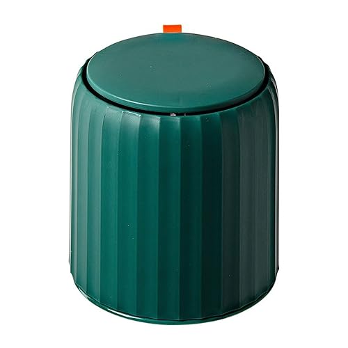 JHOSON Bathroom Trash Can Garbage Can Desktop Garbage Can Press Type Garbage Can Storage Bin Waste Paper Special Paper Basket with Lid Garbage Can