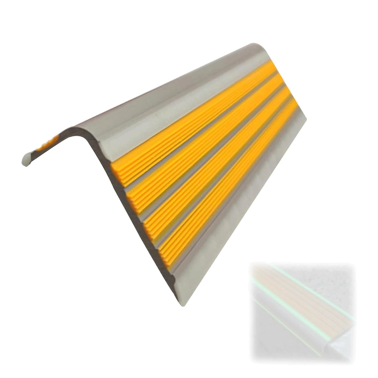 Tiras protectoras de bordes de goma antideslizantes que brillan en la oscuridad para esquinas interiores y exteriores, protector de seguridad para niños y mascotas