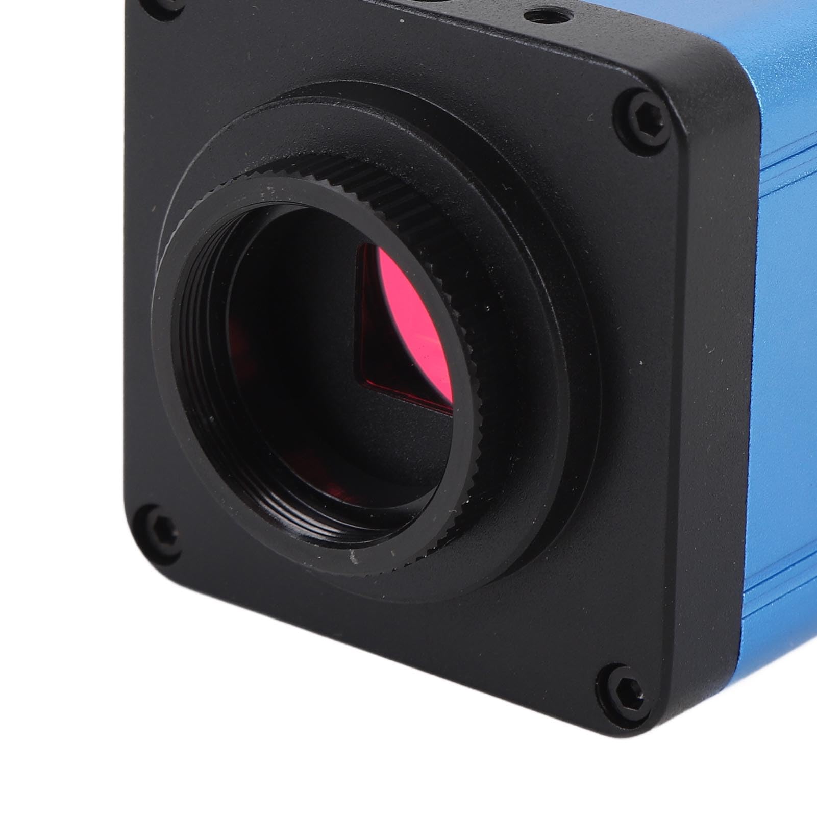 Akozon Cámara de Microscopio Industrial 8MP HD Multimedia USB 4X Zoom Cámara de Microscopio Digital para Inspección Profesional (Enchufe de la UE)