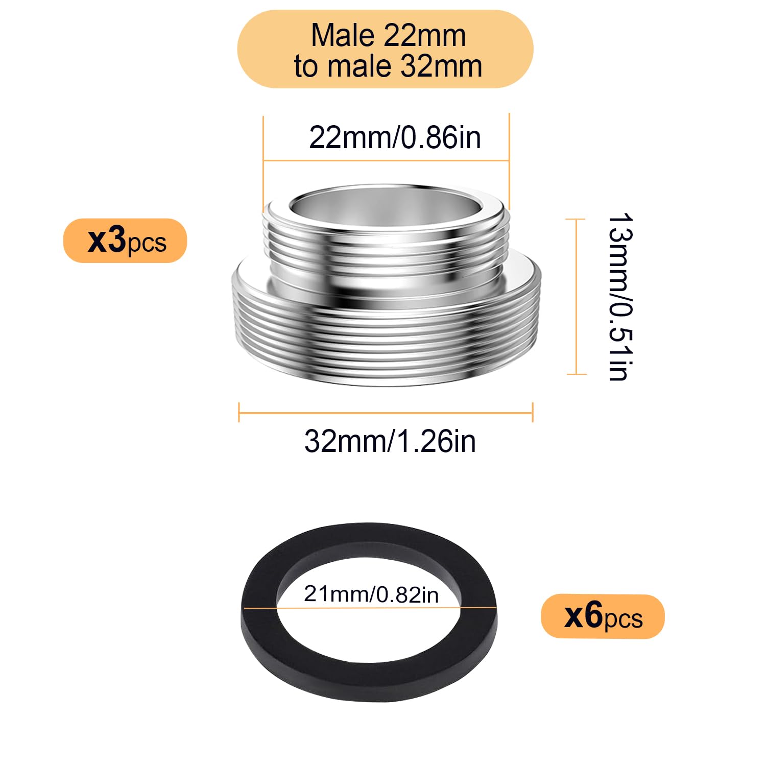 3 pcs Faucet Adapter Kit - Image 2