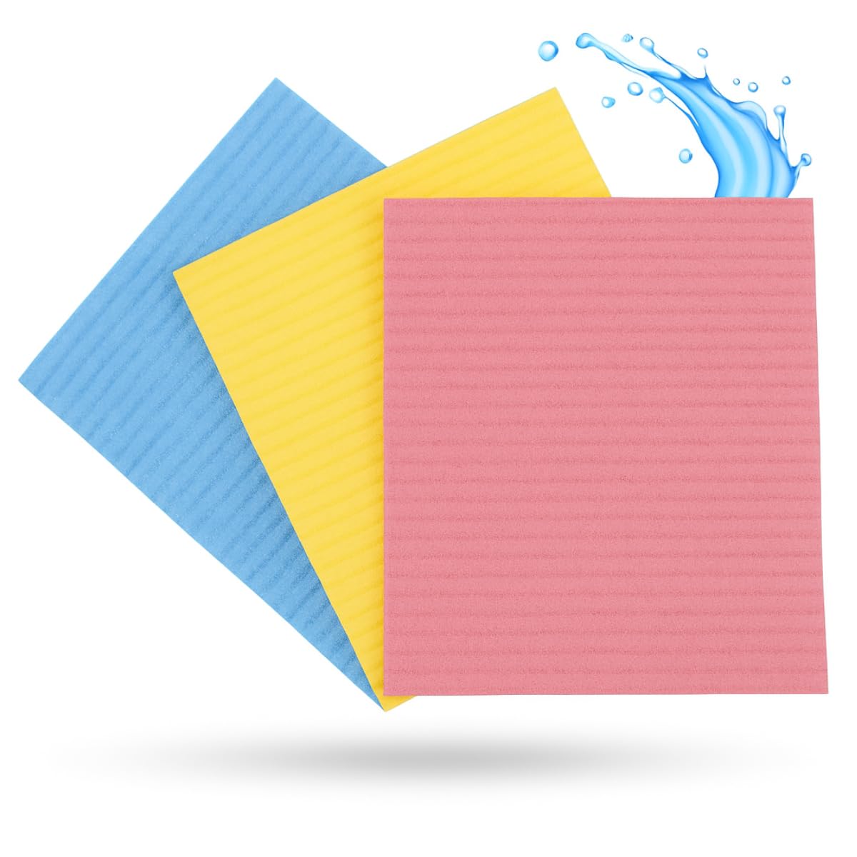 Ssanvi Microfiber Cleaning Sponge for Kitchen Utensils | Soft Non-Scratch Dish Scrubber | Reusable Multipurpose Pad for Dishes, Gas Stove, Glass, Sink, Bathroom – Pack of 3-image-33