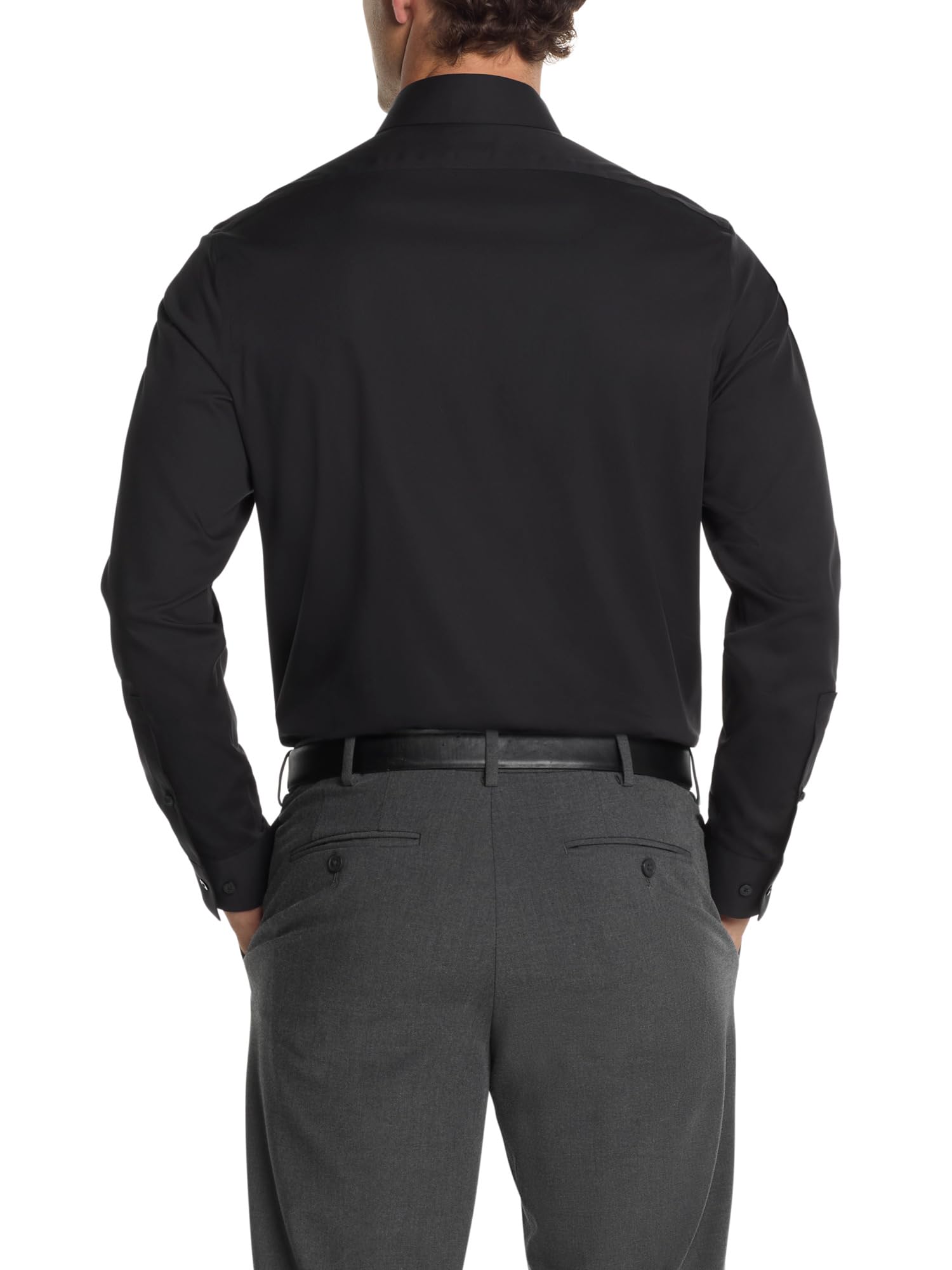 Calvin Klein Dress Shirt Slim Fit Non Iron Herringbone Camisa de Vestir para Hombre