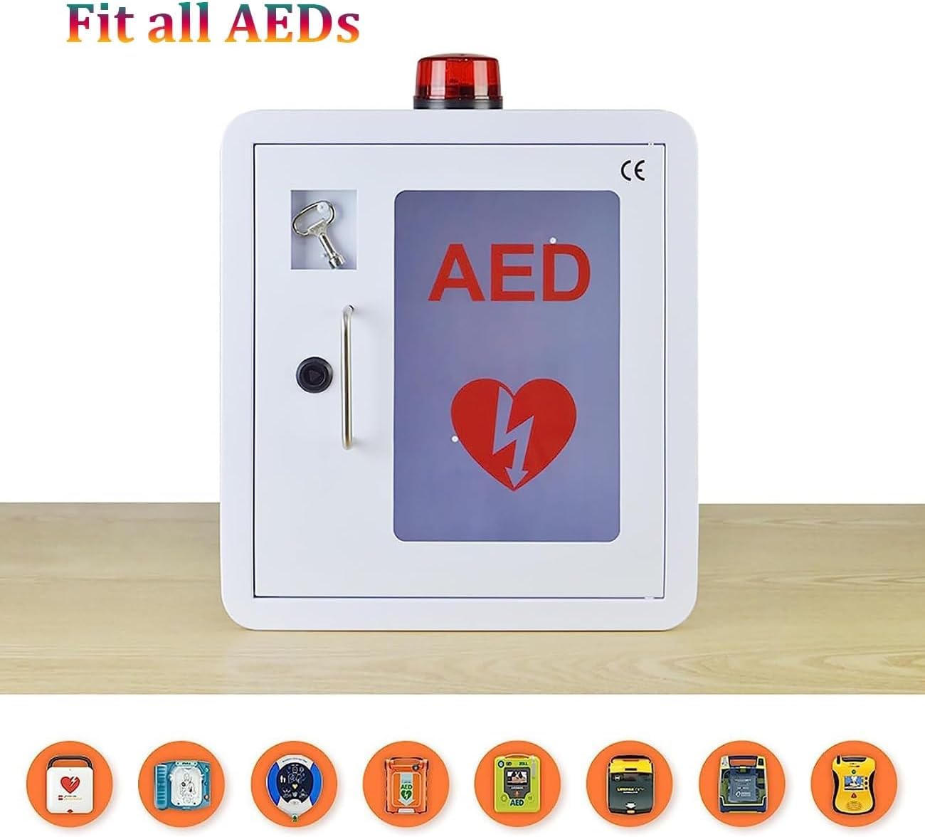 AED-Defibrillator-Schrank, Erste-Hilfe-AED-Defibrillator-Wandaufbewahrungsschrank, Erste-Hilfe-Schrank, Trennwandposition einstellbar